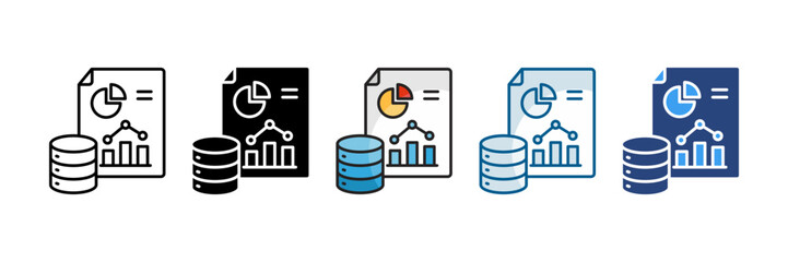 Datum Icon Set Multiple Style Collection