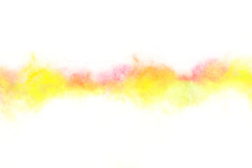 Colorful clouds colorful fog in different colors on a transparent background pieces and particles of color flying in the air PNG file with transparent background