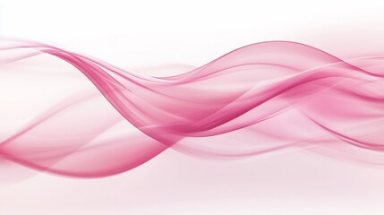 Abstract pink wave design on a white background with flowing elegant lines