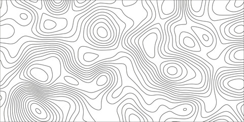 Topographic map background with geographic grid for hiking and mountain sport. modern design with white background and black wave lines. topographic contour lines vector map seamless pattern vector.
