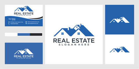 Blue and White Pixel Art Real Estate Logo Design