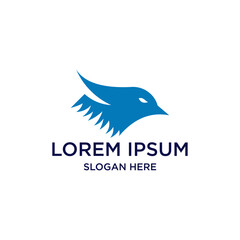 Blue Bird Logo Design Template