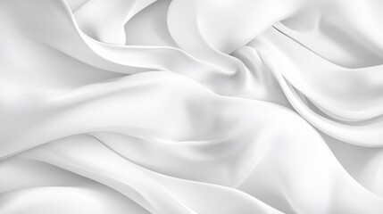 Obraz premium White Silk Fabric Drape Texture Background.