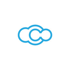 Blue Cloud Computing Network Icon