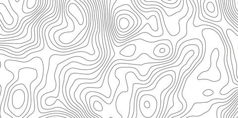 Topographic map background with geographic grid for hiking and mountain sport. modern design with white background and black wave lines. topographic contour lines vector map seamless pattern vector.