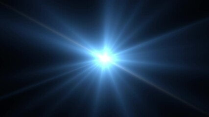 Smooth appearance of light on a black background. Dawn, sun rays. Video 4K.