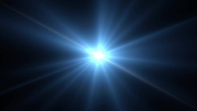 Smooth appearance of light on a black background. Dawn, sun rays. Video 4K.