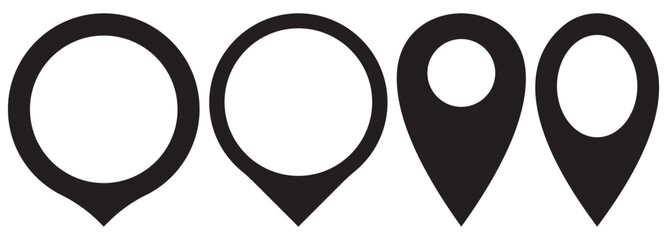 Black Icons Representing Vertical and Wide Locations