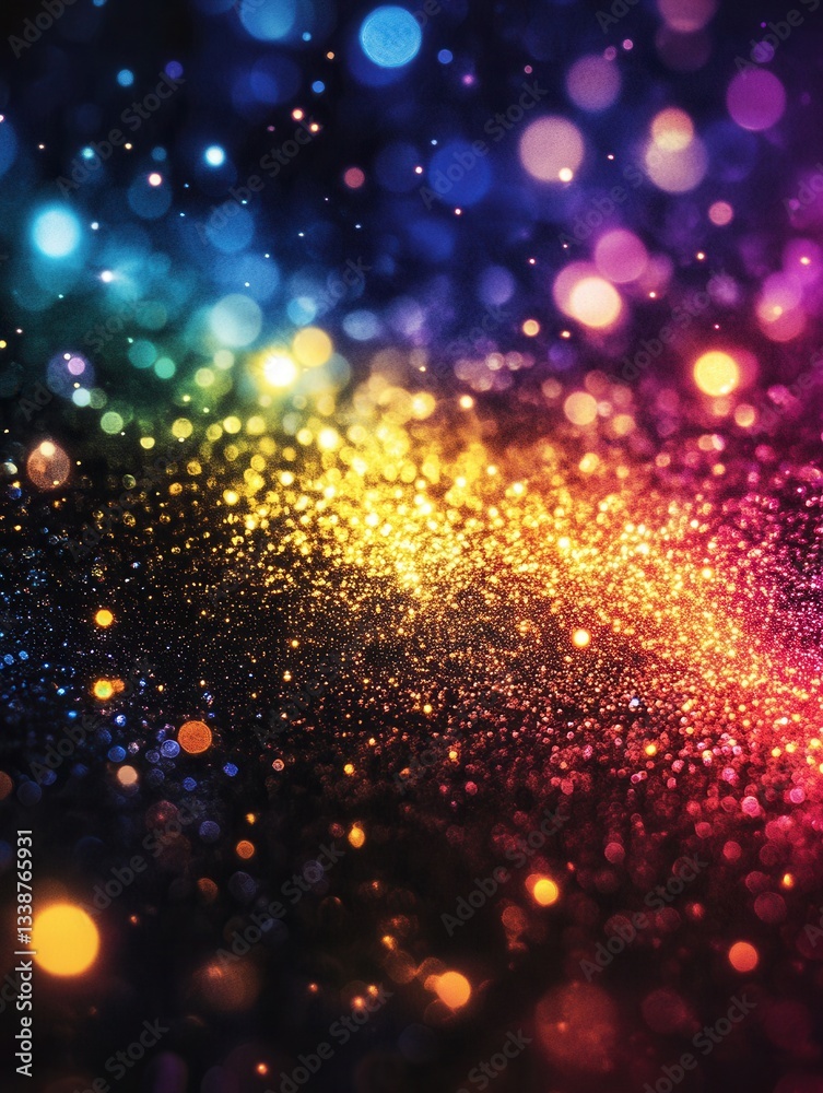 Canvas Prints vibrant cosmic dust explosion with bokeh effects creating a magical and dreamy celestial atmosphere 