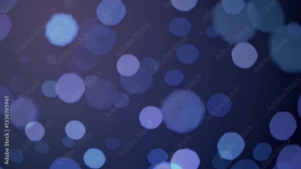 Sticker seamless loop soft blue bokeh background with varying light intensity dots for photography or design