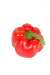 Red bell pepper on a white background