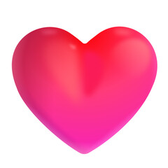 red heart on white background
