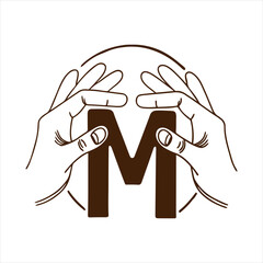 m letter logo with m letter icon