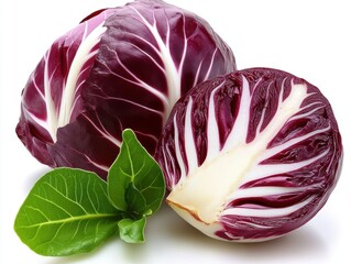 Fototapeta premium Radicchio preparation process kitchen food photography culinary environment close-up view healthy cooking concept