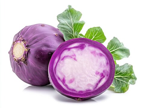 Slicing purple kohlrabi culinary showcase kitchen food photography indoor close-up fresh produce insights