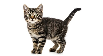 Obraz premium little kitten cat isolated on white background