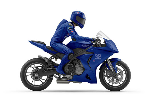 Motorcycle Racing Mockup