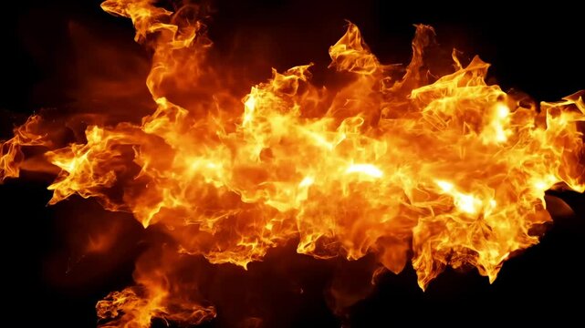 A cinematic fire explosion transition, bringing intensity to action scenes.