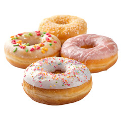 Delicious Donuts: Bakery Treats on transparent background