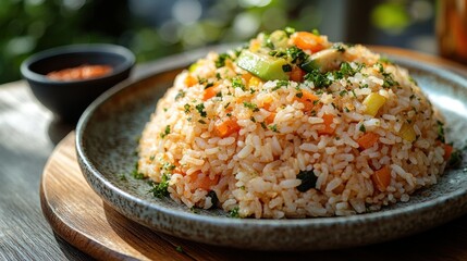Delicious Fried Rice with Mixed Vegetables