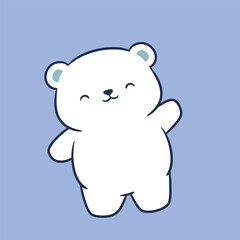 Cute and adorable Polar Bear Character Illustration