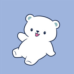 Obraz premium Cute and adorable Polar Bear Character Illustration