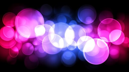 Dynamic circular lights blend across a dark surface creating a visually engaging aesthetic