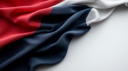 Elegant draped fabric backdrop with vibrant tricolor arrangement for design