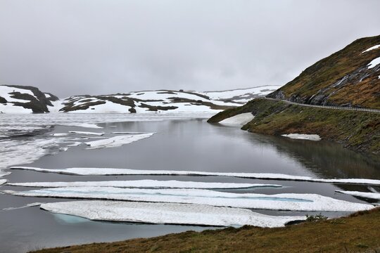 Summer landscape in July in Vikafjellet, Norway