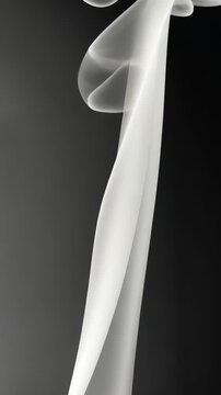 Elegant whirls of smoke dance gracefully in a dark background creating an ethereal atmosphere