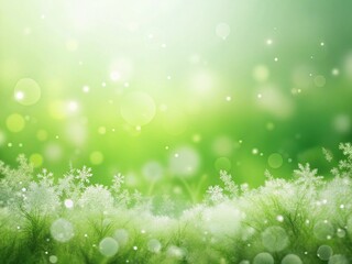 Obraz premium Soft Green Gradient Background: Minimalist Cozy Nature Wallpaper for Presentations