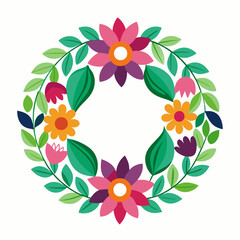 floral frame with flowers