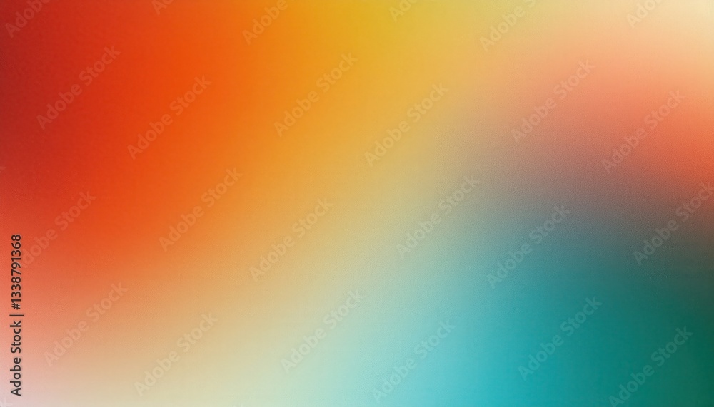 Aufkleber soft abstract gradient with warm orange and red hues blending into cool teal and green tones, perfect for backgrounds and modern designs


