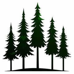 Fototapeta premium set of trees