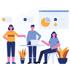 Business Team Collaboration In Meeting Room