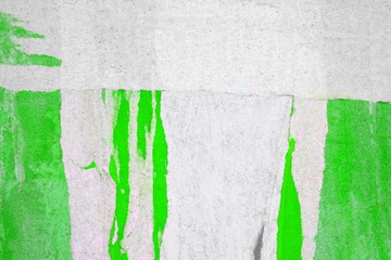 Old blank white green ripped torn grunge posters backgrounds creased crumpled paper backdrop...