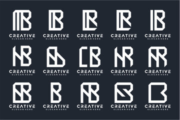 Collection of Abstract Geometric Letter Logos