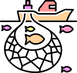 Over fishing  Icon Logo