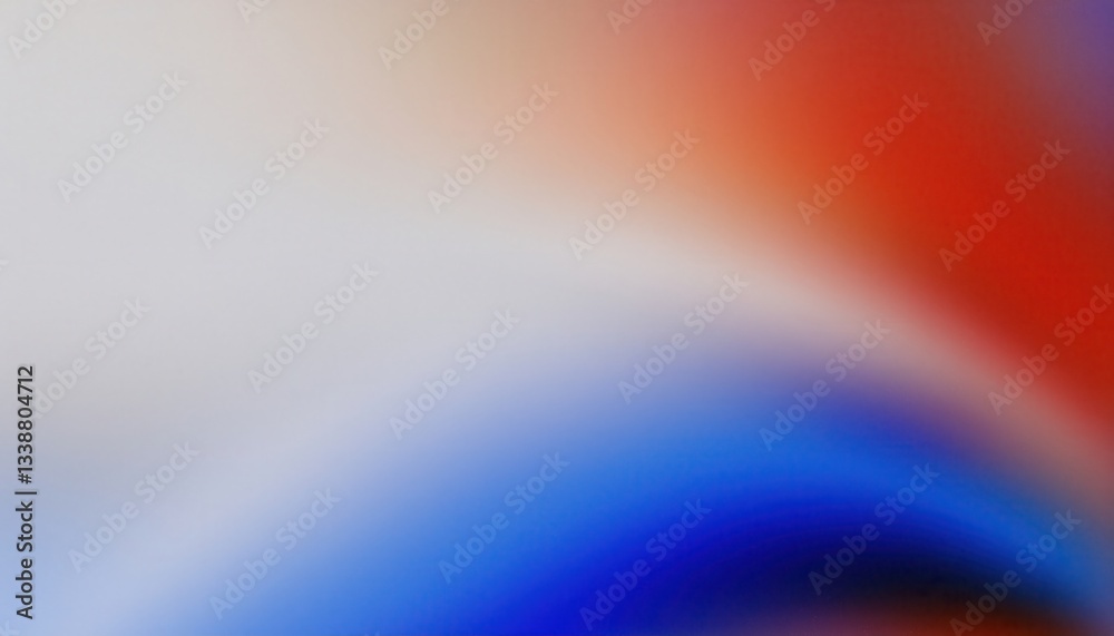 Poster abstract fluid gradient with red, blue, and white hues blending in a soft motion, perfect for backgr