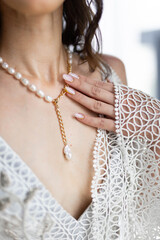 beautiful elegant decoration on the bride