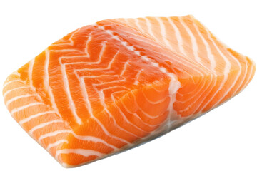Fresh salmon fillet on a clean surface ready for preparation