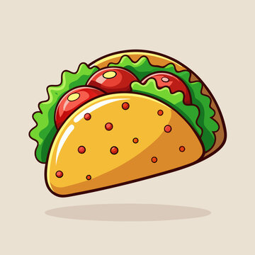 recommend clip art: Tacos mexican taco illustration