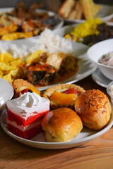 Traditional Indonesian Ramadan cake, captured on March 17, 2025. This sweet and fluffy treat is perfect for iftar, featuring rich flavors and a soft texture