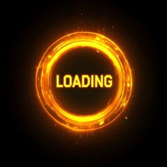 the word Loading on a black background