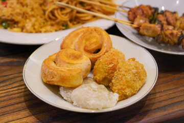Traditional Indonesian Ramadan cake, captured on March 17, 2025. This sweet and fluffy treat is perfect for iftar, featuring rich flavors and a soft texture