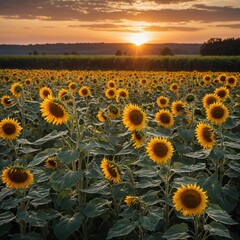 Obraz premium field of sunflowers