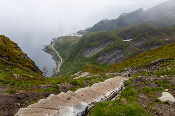 Wanderung Reinebringen - Reine Lofoten Norwegen 2