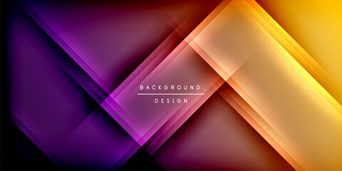 Obraz premium Expressive poster with shadow lines. Features technology, minimalist, and business themes, bright vibrant color schemes