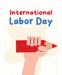 Poster Labor day, vector illustration.