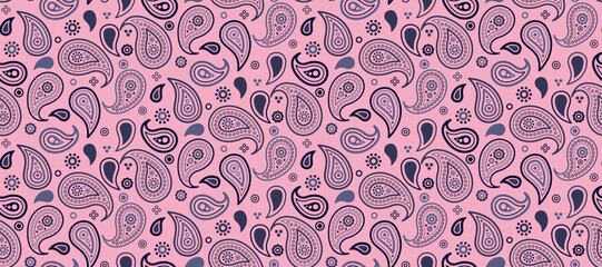 Greeting card boteh of paisley stylish. Canvas tiled and heritage boho. Vintage surface on cool striped.